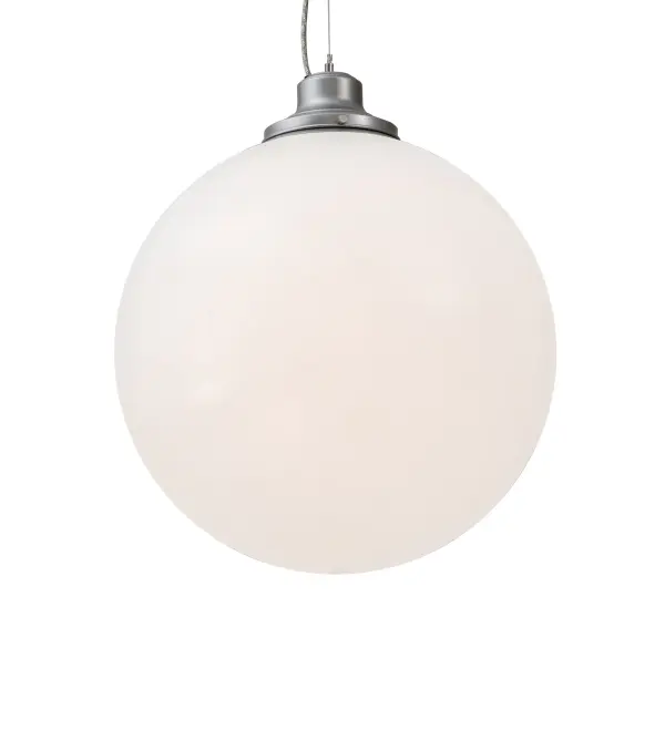 A cool contemporary look that will complement any decor. A stunning Statuario Idalight orb in a stylish pendant design is complemented with hardware featured in a Nickel finish. The overall height of the pendant ranges from 26 to 98 inches; as the cord can be easily adjusted in the field to meet your lighting requirements. The fixture is ideal for installing above bars; counters; and dining tables in residential and hospitality locations from Cleveland; Ohio; to Aurora; Colorado; to Sioux Falls; South Dakota. The Bola Pendant is included in our American-made; American-designed; handcrafted Modern Collection and manufactured in Yorkville; New York. UL and cUL listed for dry and damp locations.