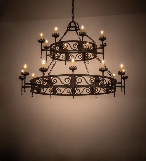 66" Wide Majella 20 Light Two Tier Chandelier