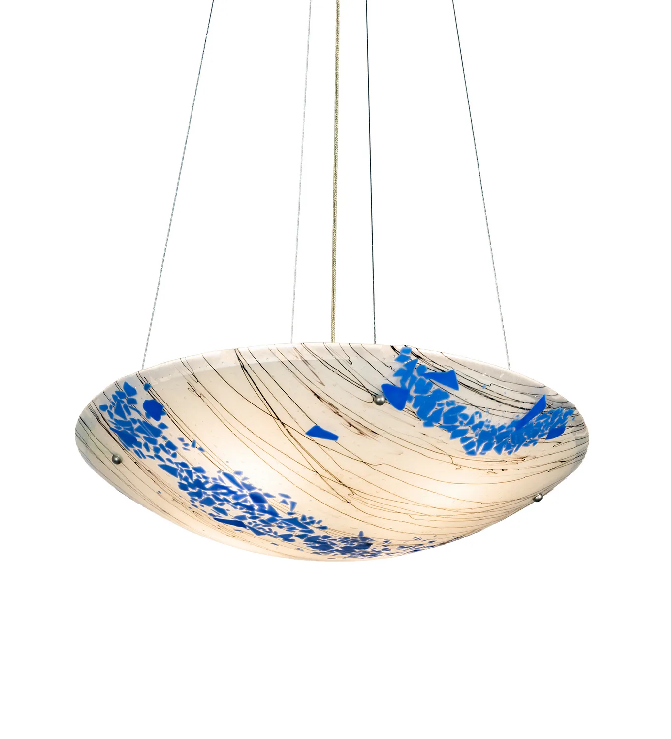 Ramoscelli Four Light Inverted Pendant in Brushed Nickel