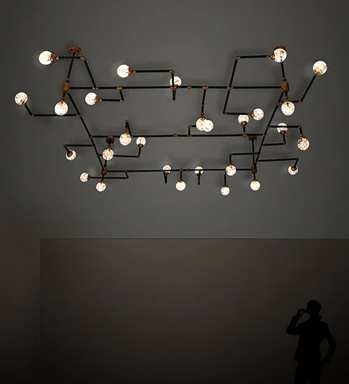 160" Long PipeDream 28 Light Chandelier