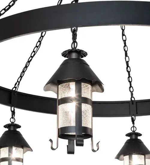 66" Wide Rutland 6 Lantern Chandelier - Image 8