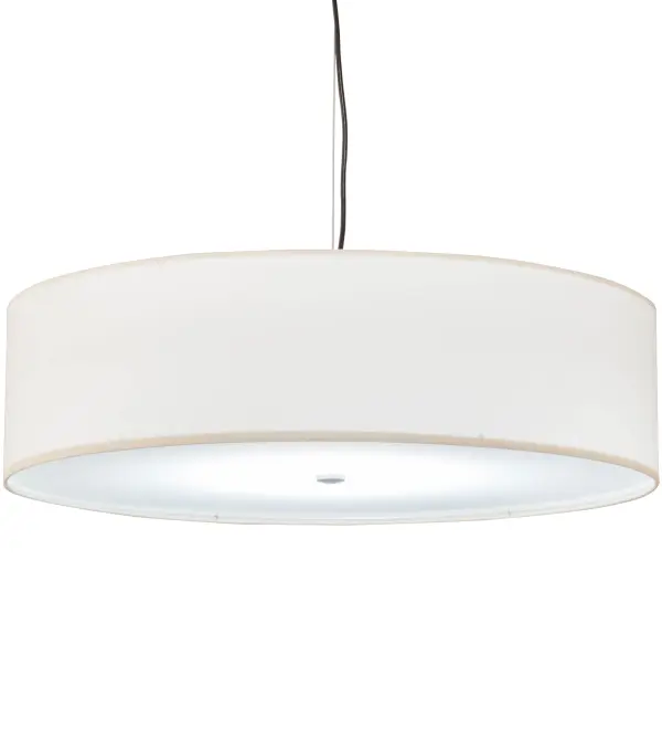Offering a refined curvaceous look that will complement the most luxurious interiors. Cilindro creates soft illumination and sophistication with its elegant neutral palette. The White Linen Textrene shade is enhanced with a Statuario Idalight bottom diffuser. The pendant is enhanced with Brushed Nickel finished hardware and accents. The overall height ranges from 11 to 82 inches as the cable length can be easily adjusted in the field to accommodate your specific lighting application needs. Handcrafted in our 180,000 square foot manufacturing facility in Yorkville, New York. UL and cUL listed for dry and damp locations however we do not recommend installing it in spaces that experience a large amount of moisture due to the fabric shade. Collection: Cilindro Finish: Brushed Nickel Glass: White Textrene/Statuario Idalight Width: 30.00" Height: 11.00" Length: 30.00" Weight: 10.00 lb Number of Bulbs: 1 Maximum Wattage: 20.00 W Bulb Type: BA9 Bulb Base: INTEGRAL Light Source: LED Color Temperature: 4000 K Material: Steel Country of Origin: USA Safety Listing: Dry Safety Rating: Dry LED