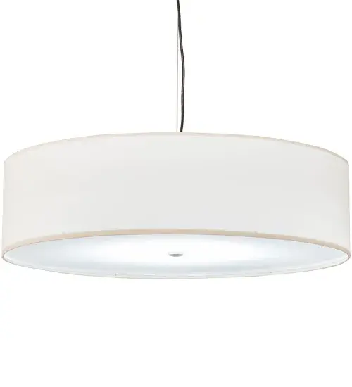 Offering a refined curvaceous look that will complement the most luxurious interiors. Cilindro creates soft illumination and sophistication with its elegant neutral palette. The White Linen Textrene shade is enhanced with a Statuario Idalight bottom diffuser. The pendant is enhanced with Brushed Nickel finished hardware and accents. The overall height ranges from 11 to 82 inches as the cable length can be easily adjusted in the field to accommodate your specific lighting application needs. Handcrafted in our 180,000 square foot manufacturing facility in Yorkville, New York. UL and cUL listed for dry and damp locations however we do not recommend installing it in spaces that experience a large amount of moisture due to the fabric shade. Collection: Cilindro Finish: Brushed Nickel Glass: White Textrene/Statuario Idalight Width: 30.00" Height: 11.00" Length: 30.00" Weight: 10.00 lb Number of Bulbs: 1 Maximum Wattage: 20.00 W Bulb Type: BA9 Bulb Base: INTEGRAL Light Source: LED Color Temperature: 4000 K Material: Steel Country of Origin: USA Safety Listing: Dry Safety Rating: Dry LED - alternate view