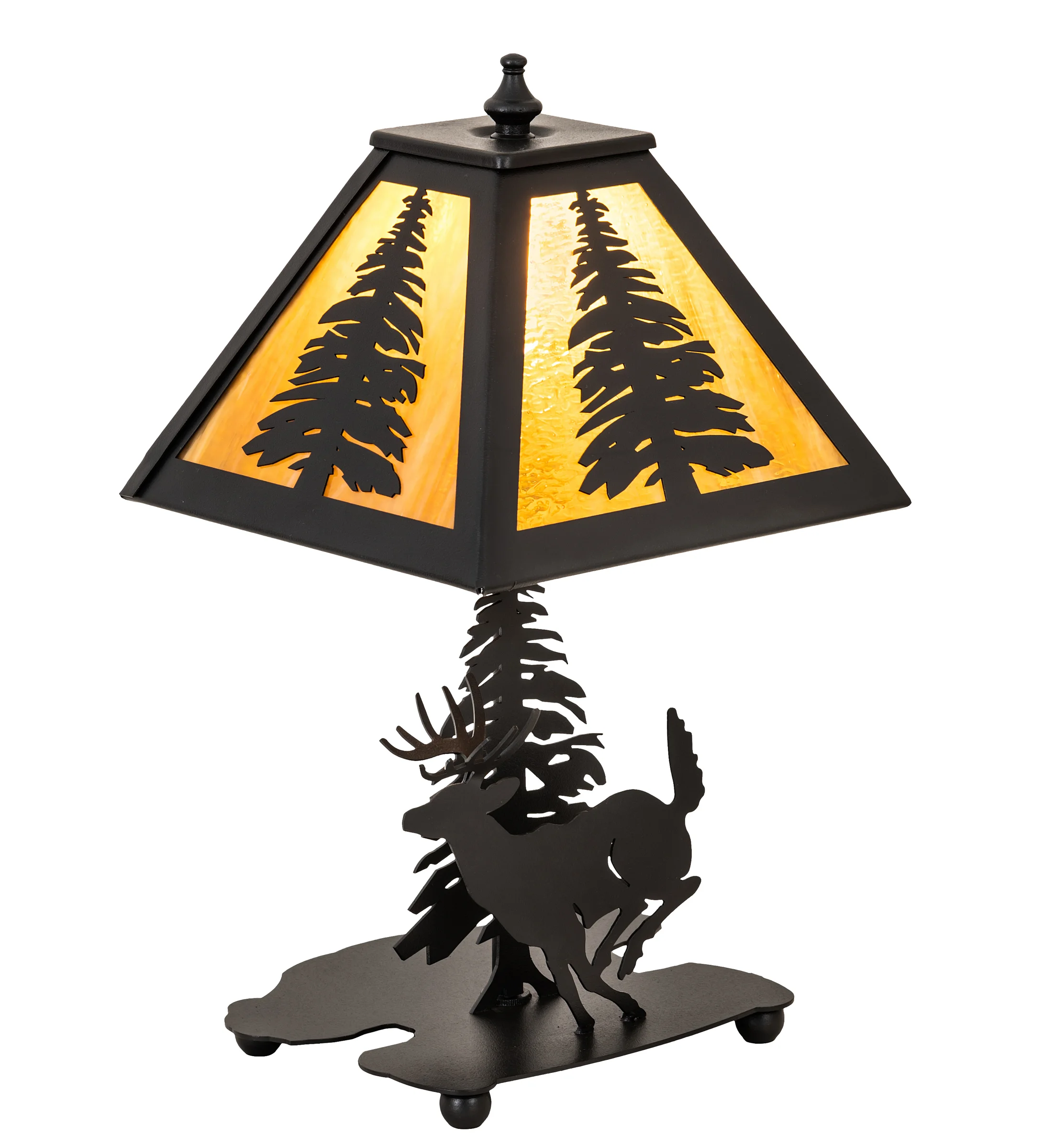 Lone Deer One Light Accent Lamp in Textured Black Textured Black