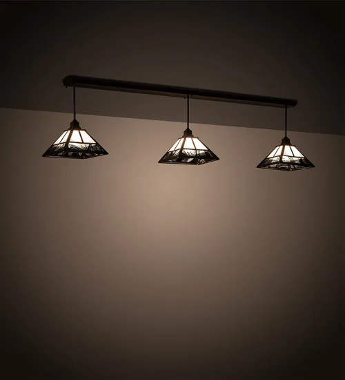 84" Long "T" Mission 3 Light Island Pendant