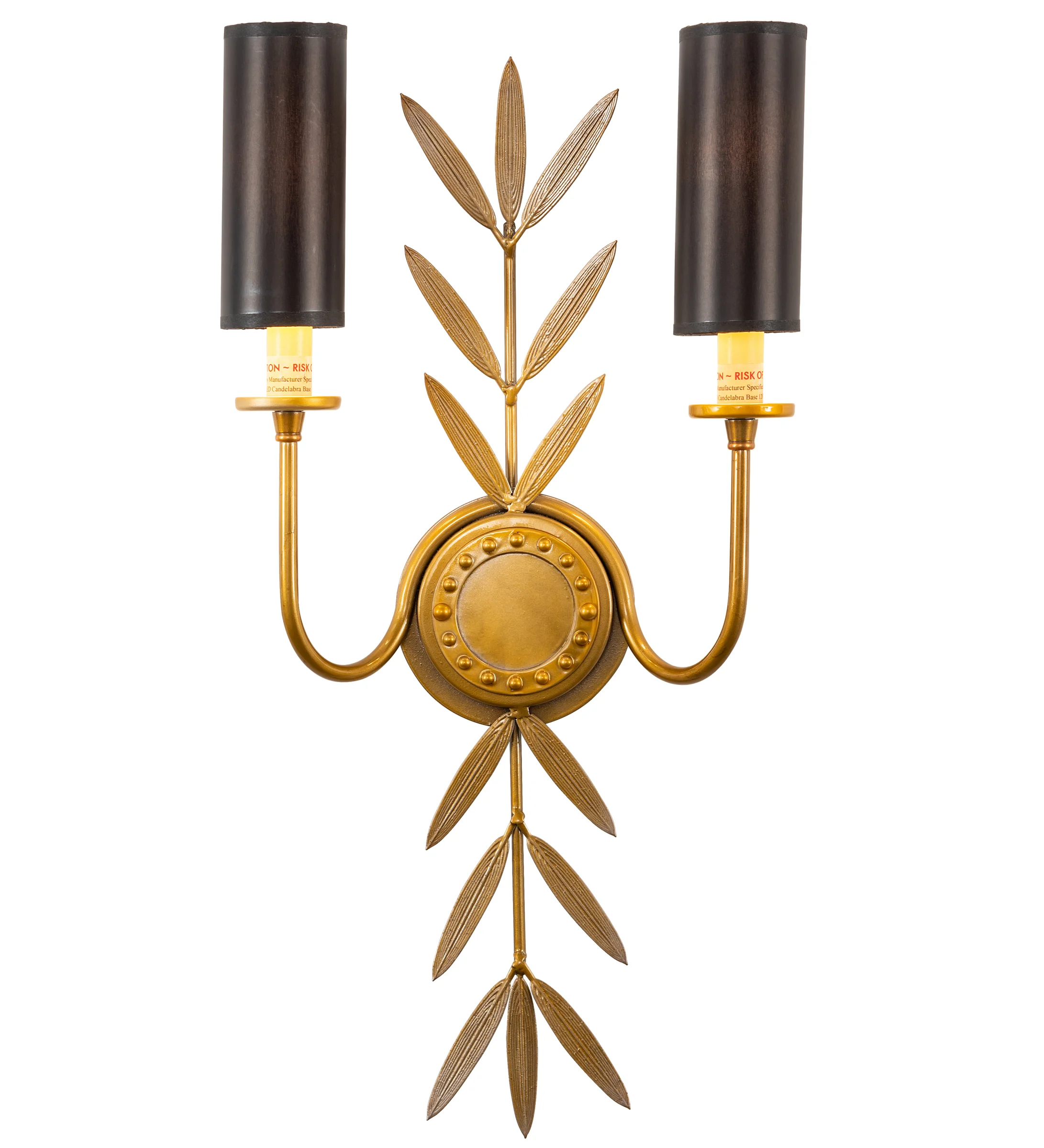 Sunflower Two Light Wall Sconce in Transparent Gold Over Nickel