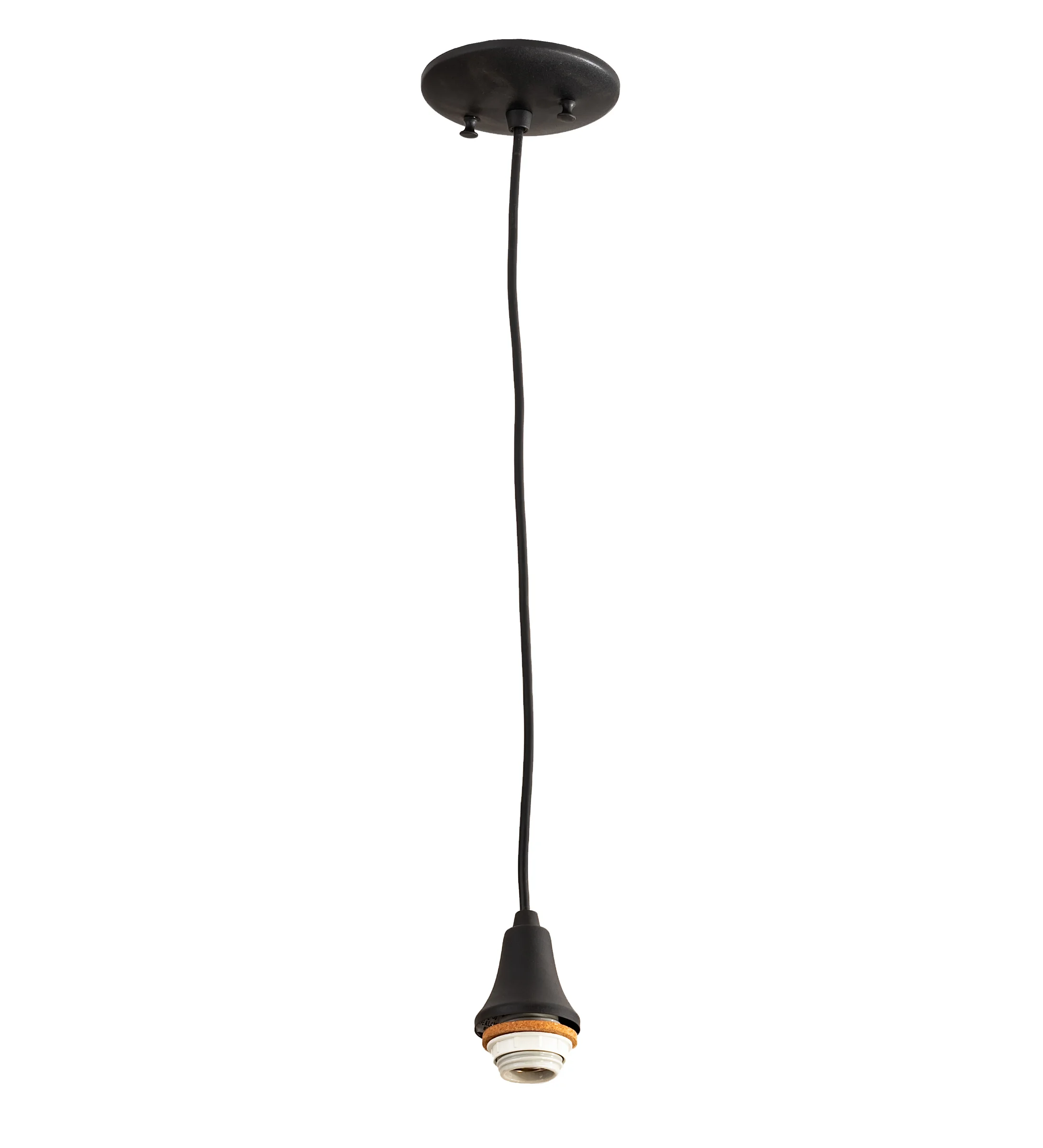 Pendant Hardware One Light Pendant Hardware in Textured Black