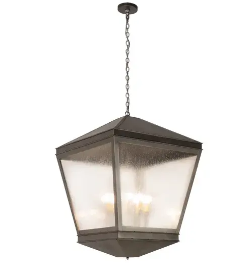 Expert craftsmanship and a distinctive elegance come to light with this stunning classic lantern design. The exquisite Rainstone Idalight lantern is designed with a ten-light faux candelabra. The pendant is enhanced with a frame and hardware featured in a Pewter powder coat finish. The overall height of this pendant ranges from 47 to 142 inches as the chain length can be easily adjusted in the field to accommodate your specific lighting application needs. Handmade by skilled artisans in our 180,000 square foot manufacturing facility in Yorkville, New York. Custom colors, styles and sizes are available. UL and cUL listed for dry and damp locations. Collection: Madeline Finish: Pewter Glass: Rainstone Idalight Width: 30.00" Height: 47.00" Length: 30.00" Weight: 69.00 lb Number of Bulbs: 10 Maximum Wattage: 60.00 W Bulb Type: E-12 Bulb Base: E12 Material: Steel Country of Origin: USA Safety Listing: Damp Safety Rating: Damp - alternate view