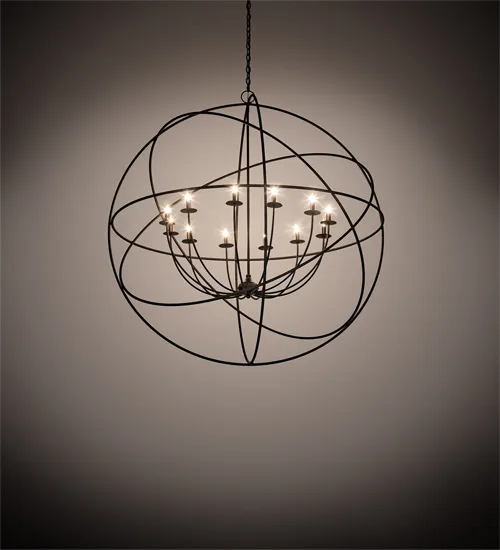 54" Wide Atom Enerjisi 12 Light Chandelier