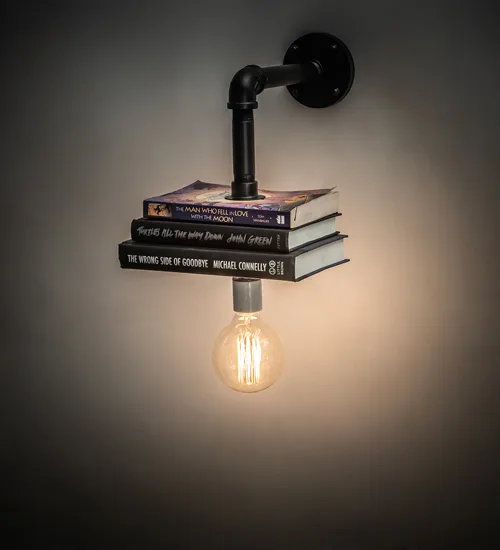9.5" Wide PipeDream Honorary Author Wall Sconce