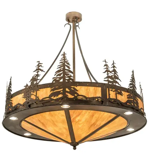 The material is Steel and Idalight. The finish is Antique Copper. The acrylic is Ambra Siena Idalight. - alternate view