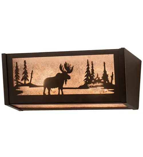 16" Wide Moose at Lake Vanity Light - Image 2