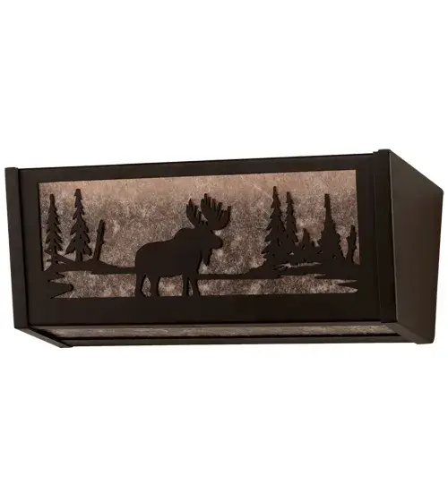 16" Wide Moose at Lake Vanity Light - Image 3
