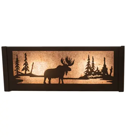 16" Wide Moose at Lake Vanity Light - Image 5