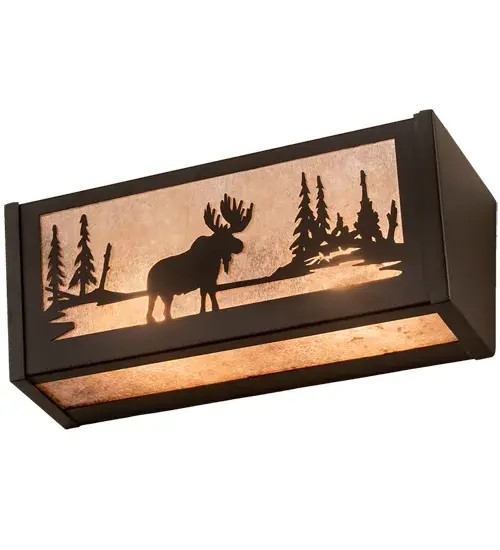 16" Wide Moose at Lake Vanity Light - Image 6