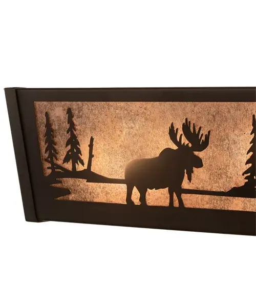 16" Wide Moose at Lake Vanity Light - Image 9