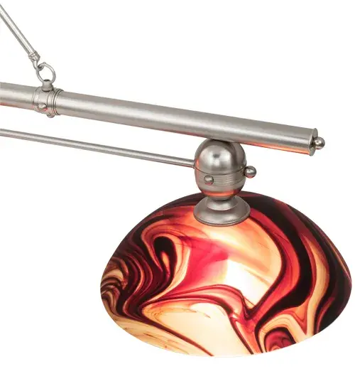 70" Long Deco Ball 3 Light Cabernet Swirl Island Pendant - Image 10