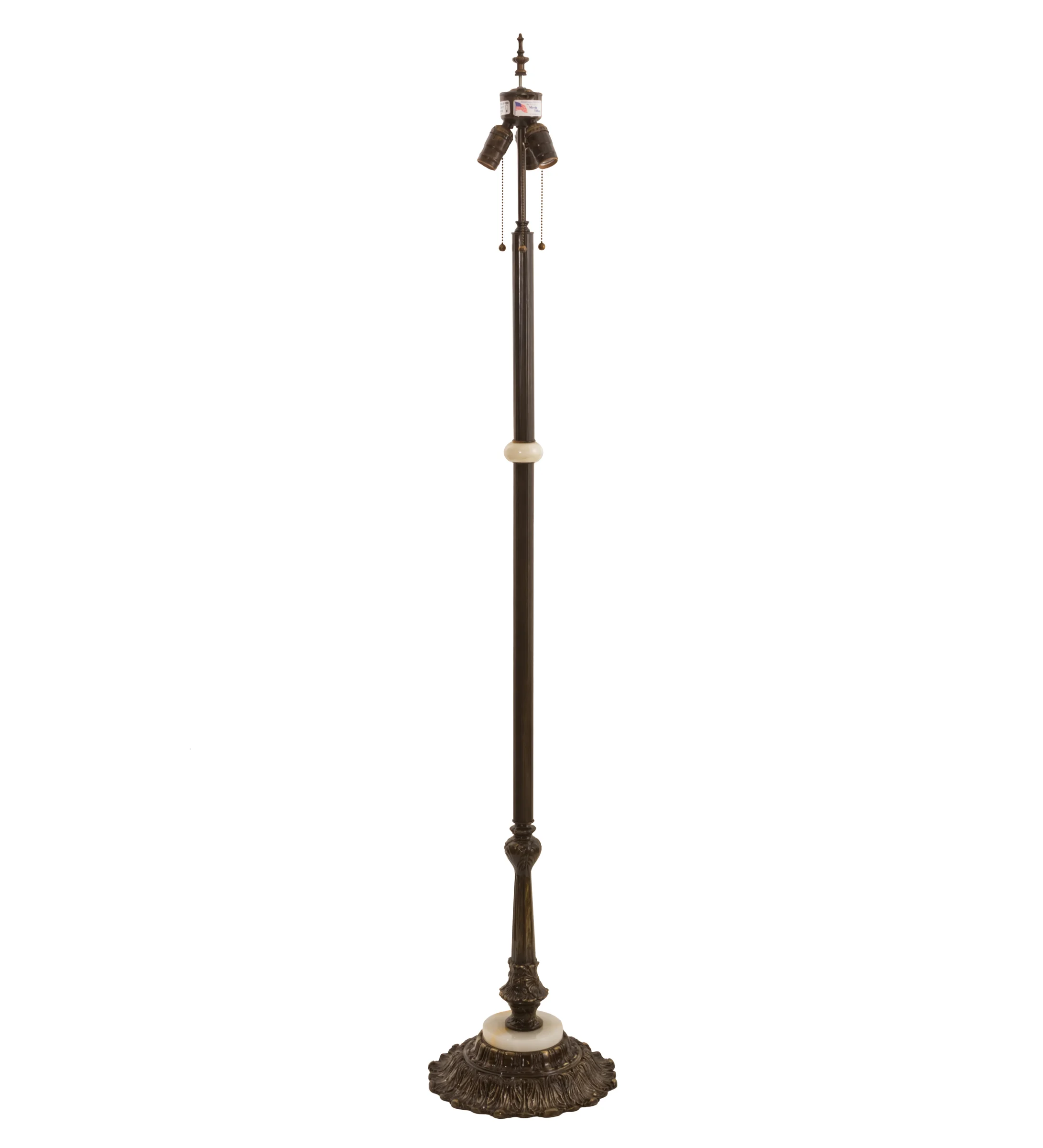 Antique Brass Gloss Three Light Floor Base in Antique Brass Gloss Powder Coat