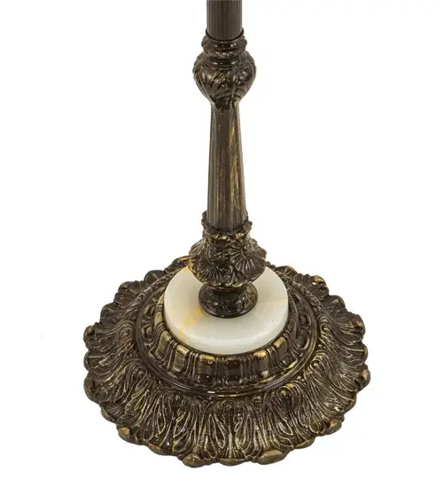 62" High Antique Brass Gloss 3 LT Floor Base - Image 2