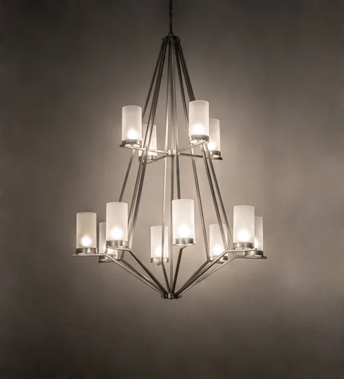 60" Wide Galen 12 Light Two Tier Chandelier