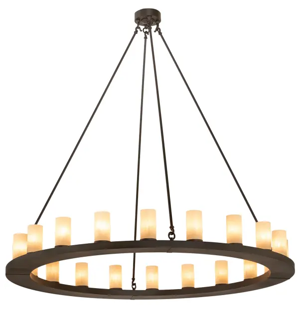 Blending an elegant style with a classic distinguished look. The grandiose Loxley chandelier is custom crafted with 20 Sahara Taupe Idalight Cylindres. The fixture is featured in an Oil Rubbed Bronze finish. Ideal for illuminating dining areas, conference tables, lobbies and other residential, hospitality and commercial spaces. Handcrafted by highly skilled artisans in our 180,000 square foot manufacturing facility in Yorkville, New York. Diffuser colors, metal finishes and fixture sizes can be customized to your needs. UL and cUL listed for dry and damp locations. Collection: Loxley Finish: Oil Rubbed Bronze Glass: Sahara Taupe Idalight Width: 60.00" Height: 60.00" Length: 60.00" Weight: 66.00 lb Number of Bulbs: 20 Maximum Wattage: 60.00 W Bulb Type: B10 Bulb Base: E12 Material: Steel Country of Origin: USA Safety Listing: Damp Safety Rating: Damp