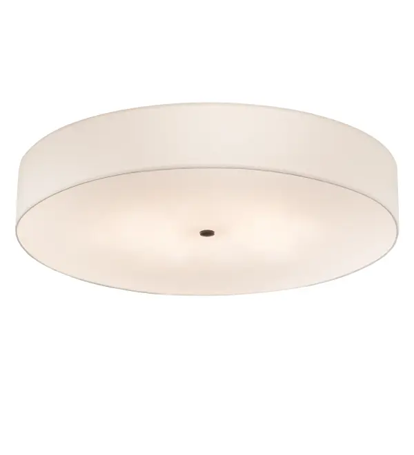 Designed with a curved profile and a clean architectural look. This appealing and versatile ceiling fixture defines a sophisticated aesthetic. This Cilindro ceiling fixture features an Off-White Textrene shade which is enhanced with a Statuario Idalight bottom diffuser. The hardware is offered in a Timeless Bronze finish. Custom crafted by highly skilled artisans in our 180,000 square foot manufacturing facility in Yorkville, NY. Diffuser colors, sizes and metal finishes can be customized to meet your needs. UL and cUL listed for dry and damp locations however we do not recommend installing it in spaces that experience a large amount of moisture due to the fabric shade. Collection: Cilindro Finish: Timeless Bronze Glass: Off White Textrene And Statuario Idalight Width: 36.00" Height: 7.00" Length: 36.00" Weight: 11.50 lb Extension from Wall: 6.00" Number of Bulbs: 6 Maximum Wattage: 60.00 W Bulb Type: A19 Bulb Base: E26 Material: Steel Country of Origin: USA Safety Listing: Dry Safety Rating: Dry