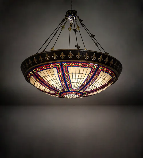 62" Wide Fleur-de-lis Inverted Pendant