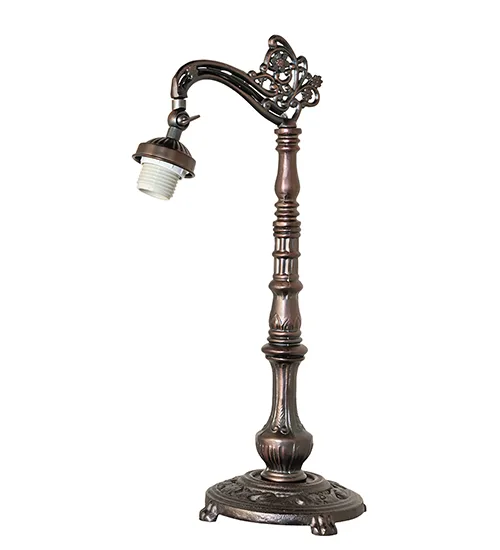20" High Mahogany Bronze Bridge Arm Table Base