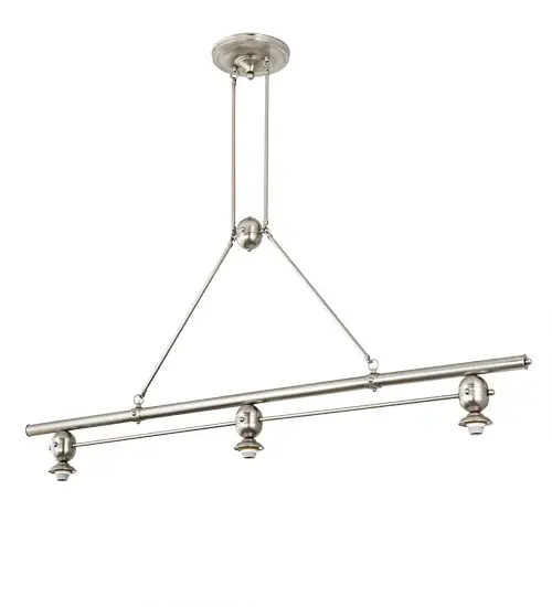 70" Long Deco Ball 3 Light Noir Swirl Island Pendant - Image 8