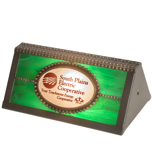 9" Long Personalized South Plains Electric Cooperative Banker's Shade