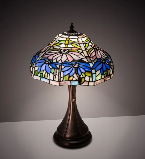 18" High Tiffany Poinsettia Table Lamp