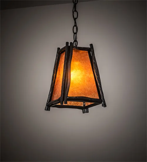 8" Square Sticks Mini Pendant