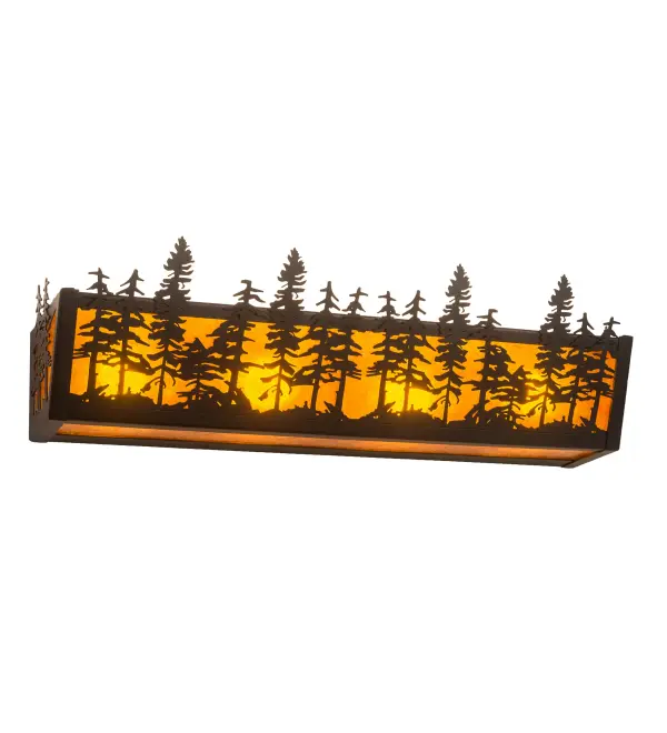 The material is Steel and Mica. The finish is Black Satin Wrought Iron. The diffuser is Amber Mica.