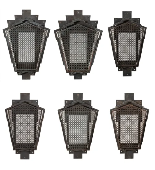 Restored Set of Six Wall Sconces