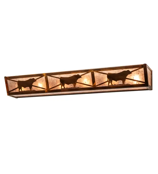 The material is Steel and Mica. The finish is Vintage Copper. The diffuser is Silver Mica.