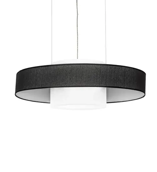 The material is Steel, Textrene and Idalight. The finish is Brushed Copper. The outer diffuser is Black Textrene and the inner diffuser is Statuario Idalight. Collection: Ashton Finish: Brushed Copper Glass: Black Textrene And Statuario Idalight Width: 36.00" Height: 20.00" Length: 36.00" Weight: 30.00 lb Number of Bulbs: 1 Maximum Wattage: 21.00 W Bulb Type: STRIP Bulb Base: INTEGRAL Light Source: LED Color Temperature: 3000 K Material: Steel Country of Origin: CHINA Safety Listing: Damp Safety Rating: Damp LED