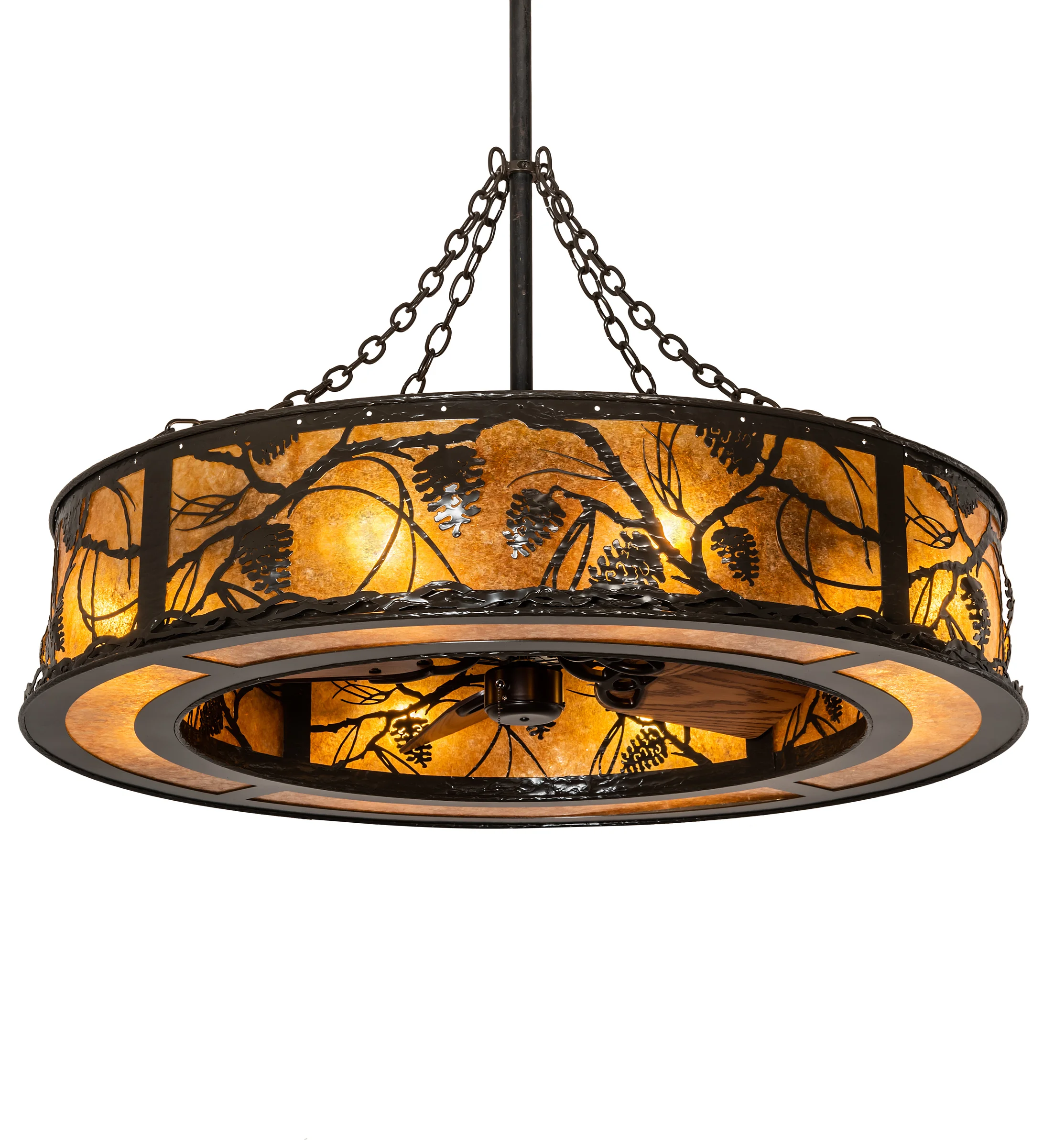Whispering Pines Eight Light Chandel-Air in Timeless Bronze Ob/Lok