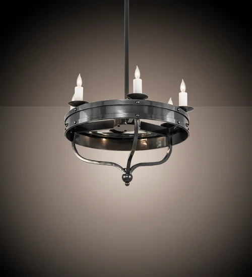 30" Wide Parnella 6 Light Chandelier