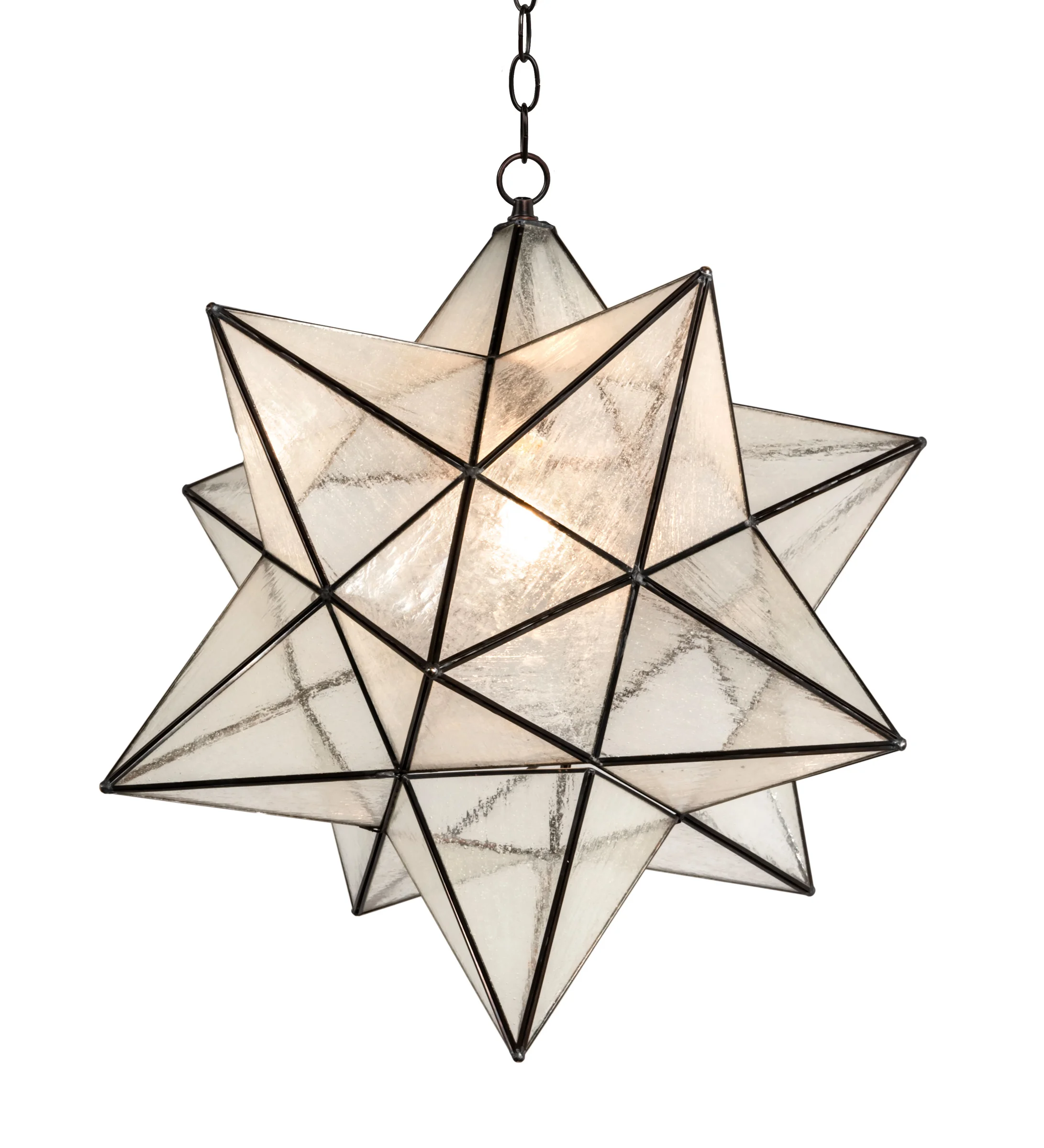 Moravian Star One Light Pendant in Craftsman Brown