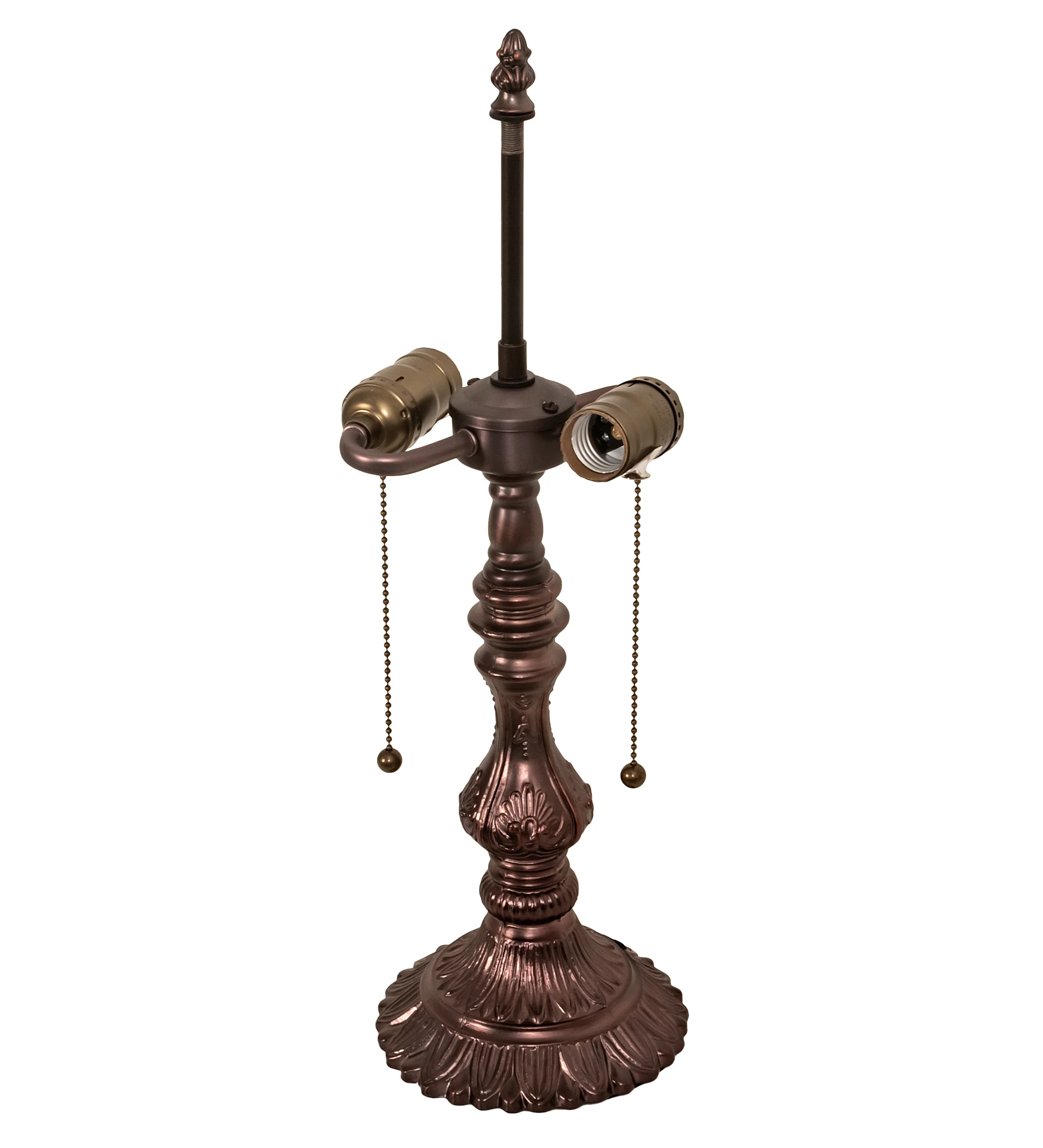 Shell Two Light Table Lamp in Mahogany Bronze