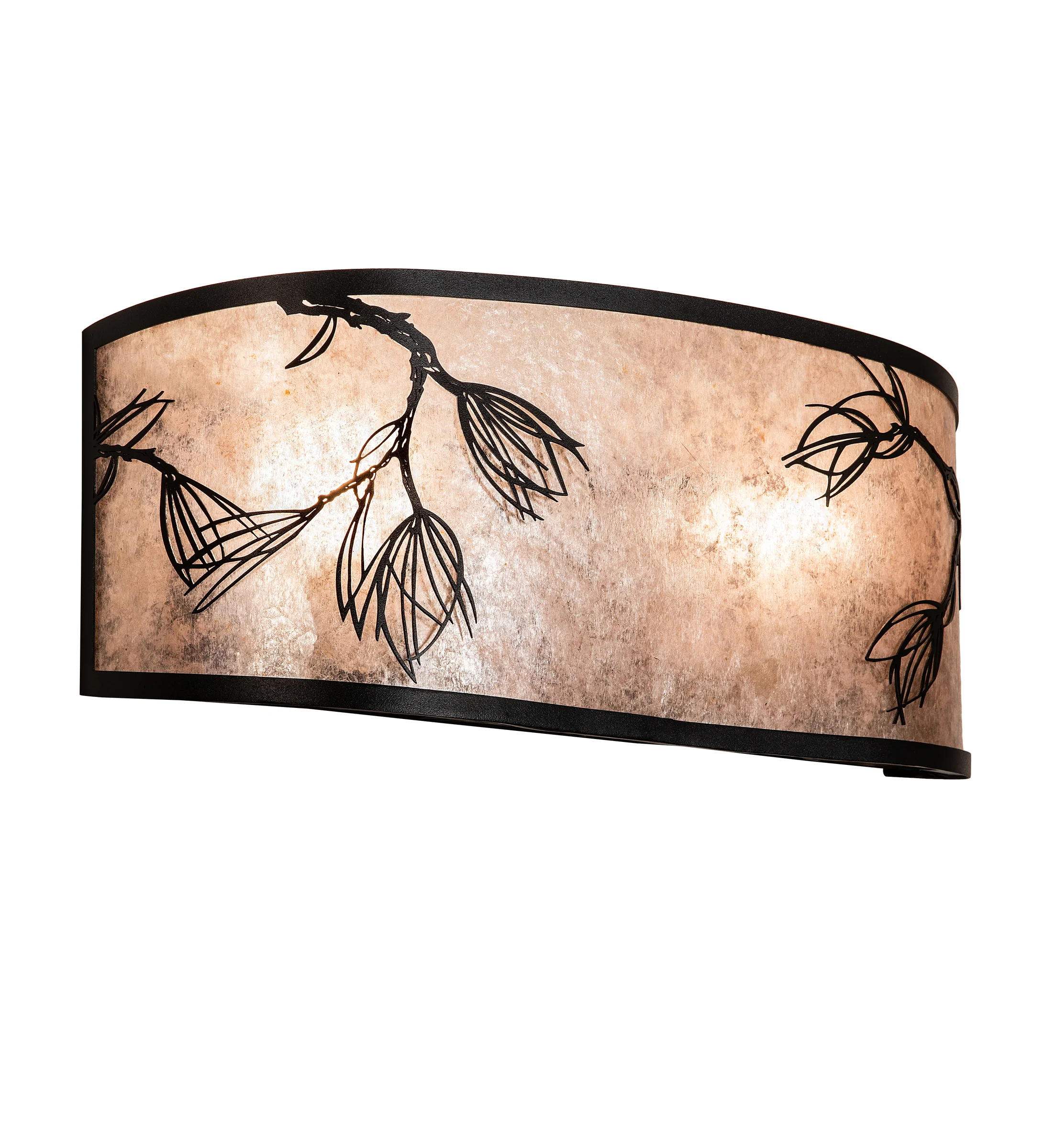 Lone Pine Four Light Wall Sconce in Textured Black