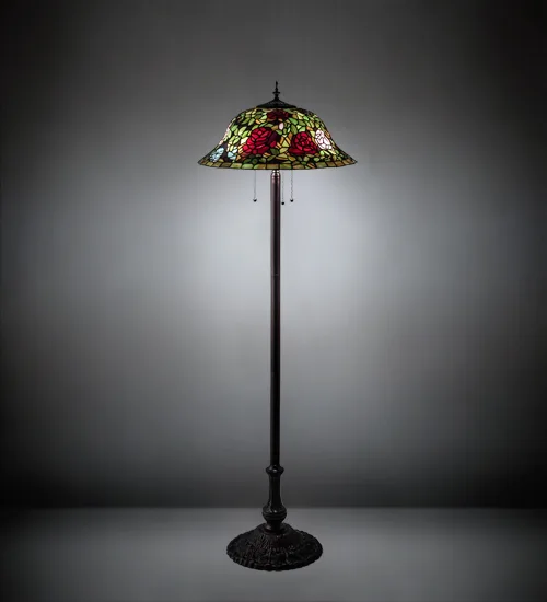 62" High Tiffany Rosebush Floor Lamp