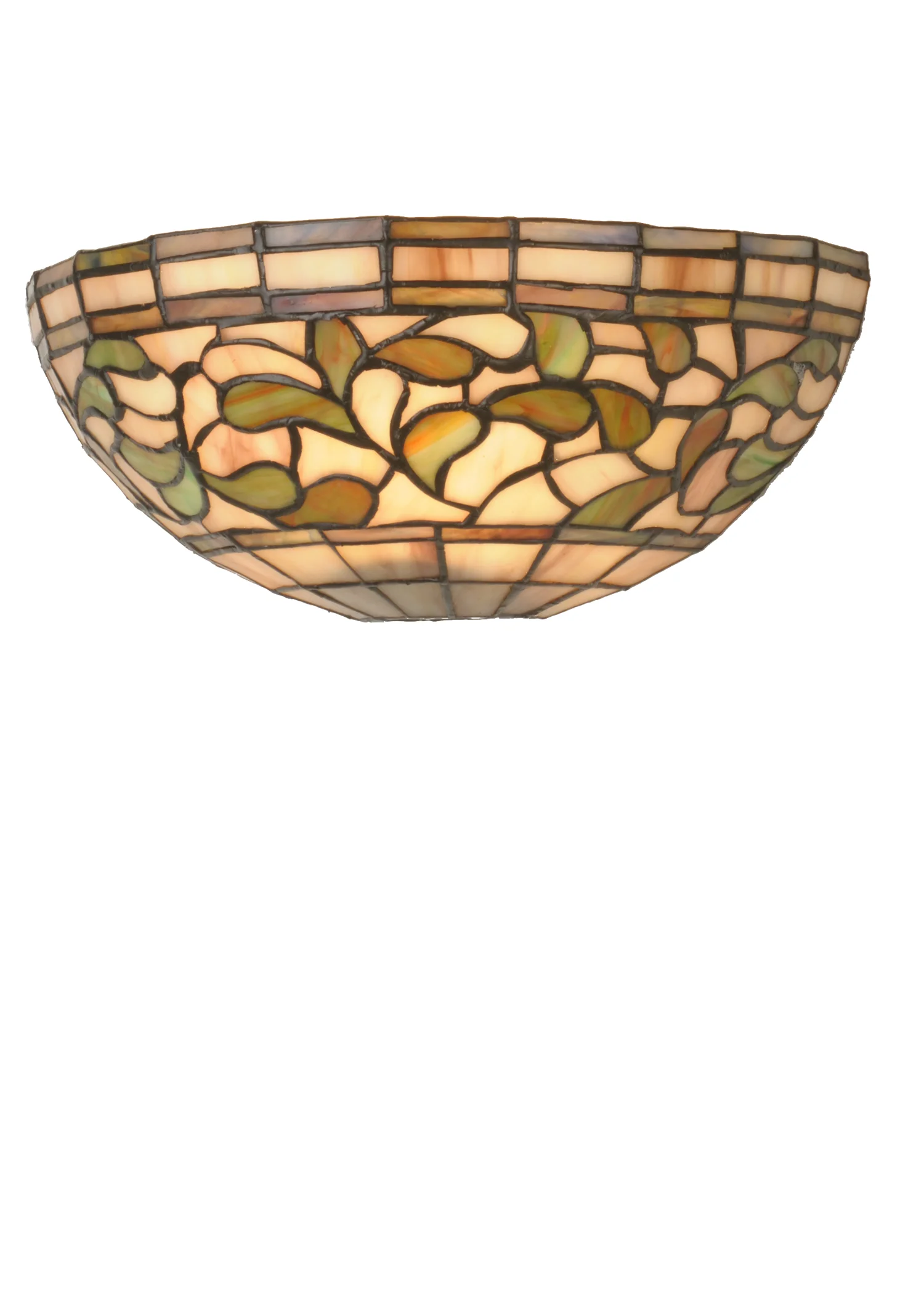 12"W Tiffany Turning Leaf Wall Sconce