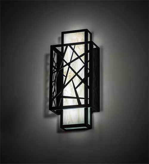 8" Wide Quadrato Rich Umador Wall Sconce