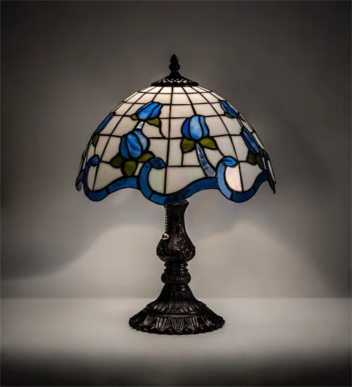 17" High Roseborder Table Lamp