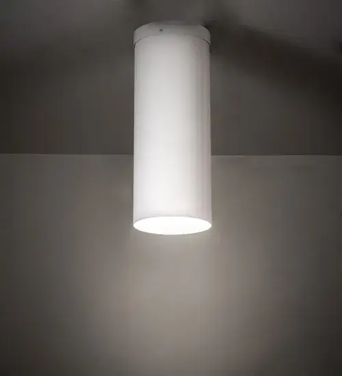 This lighting fixture seamlessly blends a modern aesthetic with a minimalist design. The ceiling luminaire features a Matte White metal shade; which illuminates with Integral LEDs for energy efficiency; high-quality illumination; and long life. The fixture can illuminate a dining table or a kitchen island in homes; lounges; and restaurants. The Cilindro Flush Mount is included in our American-made; American-designed; handcrafted Modern Lighting Collection and manufactured in Yorkville; New York. The fixture is UL and cUL listed for dry and damp locations.