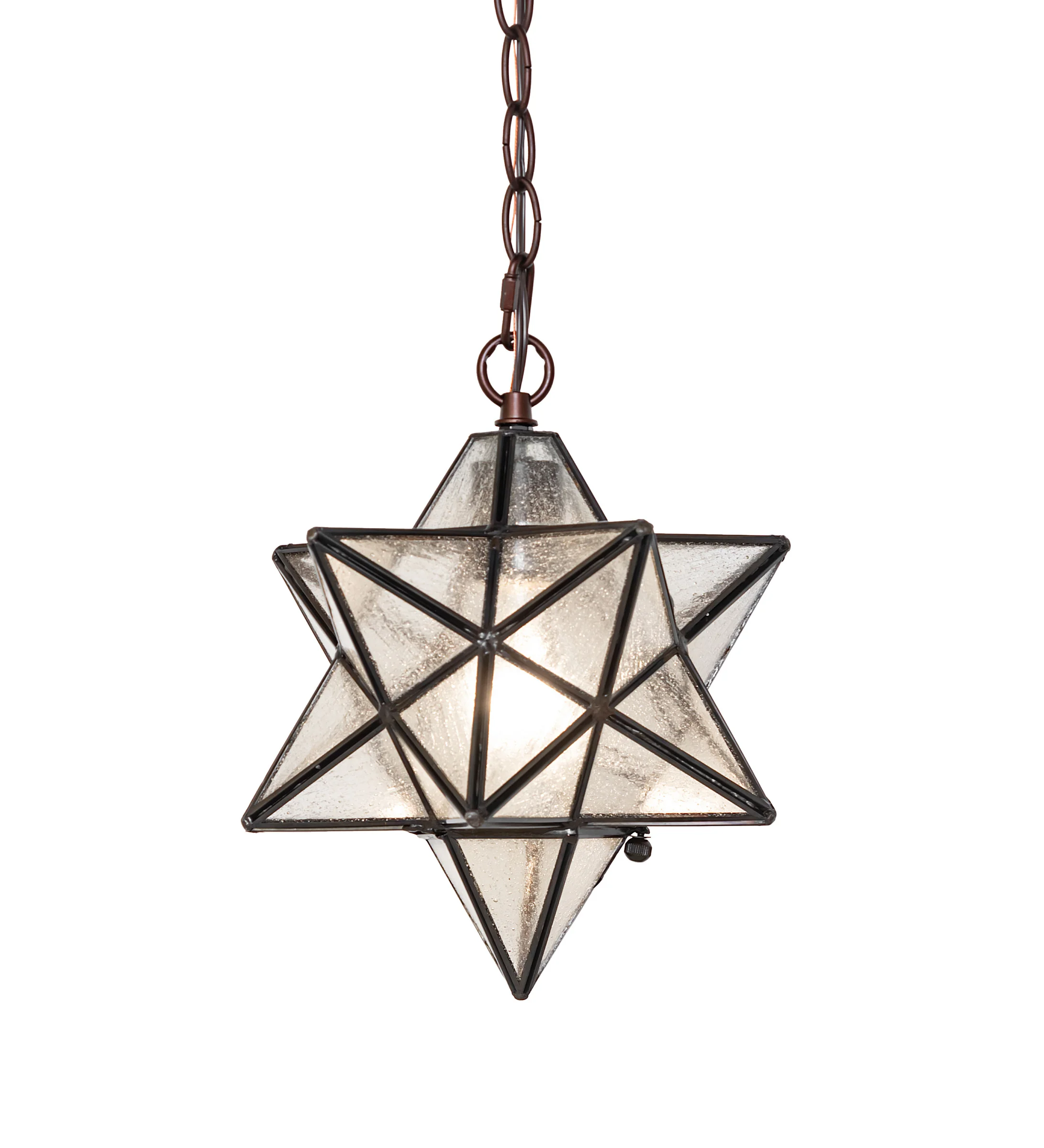 Moravian Star One Light Mini Pendant in Mahogany Bronze