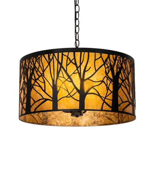 20" Wide Winter Maple Pendant - Image 2