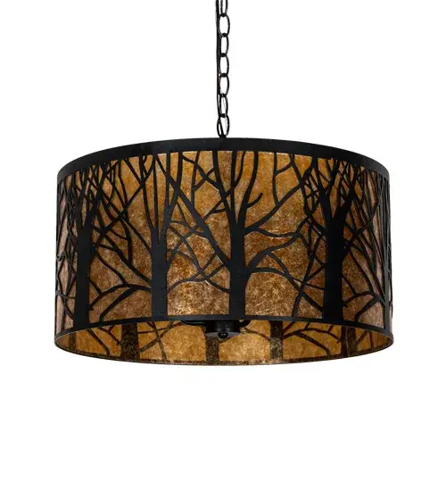 20" Wide Winter Maple Pendant - Image 3