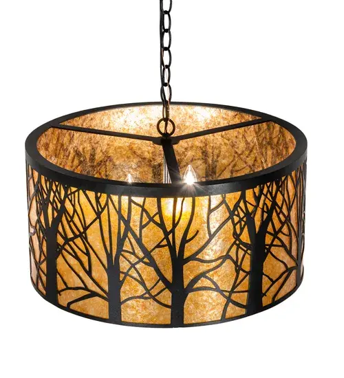 20" Wide Winter Maple Pendant - Image 4